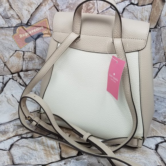Leila Colorblock Warm Beige Backpack Kate Spade - Picture 10 of 15